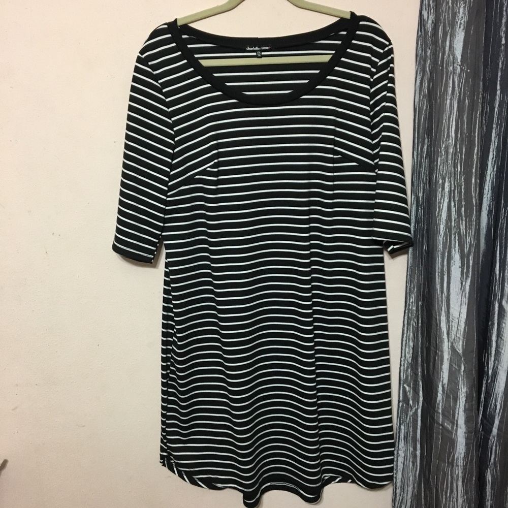 Stripped bodycon dress